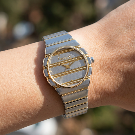 Freelook Charmant Silver and Gold Stainless Steel Watch for Women FL.1.10543-4