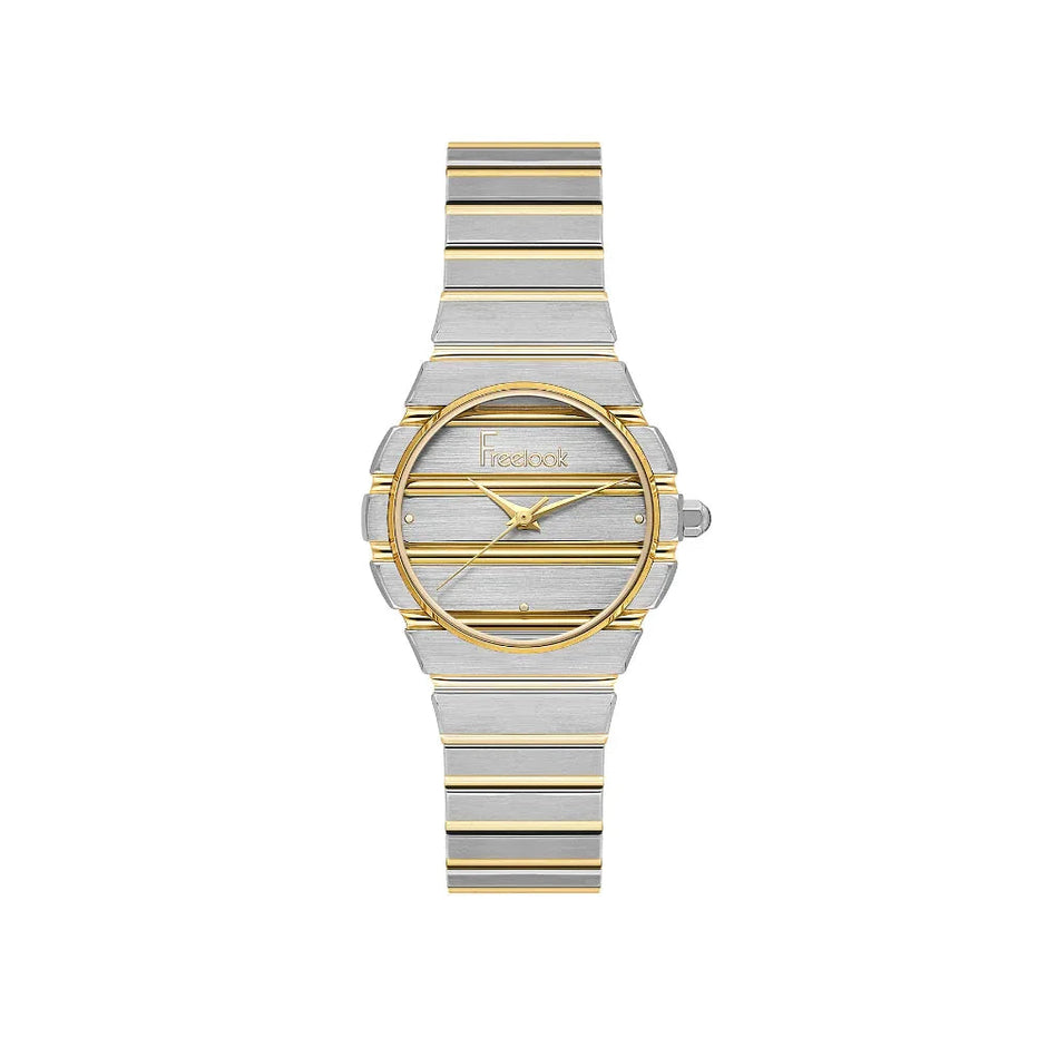 Freelook Charmant Silver and Gold Stainless Steel Watch for Women FL.1.10543-4 - Daniel Klein Saudi Arabia