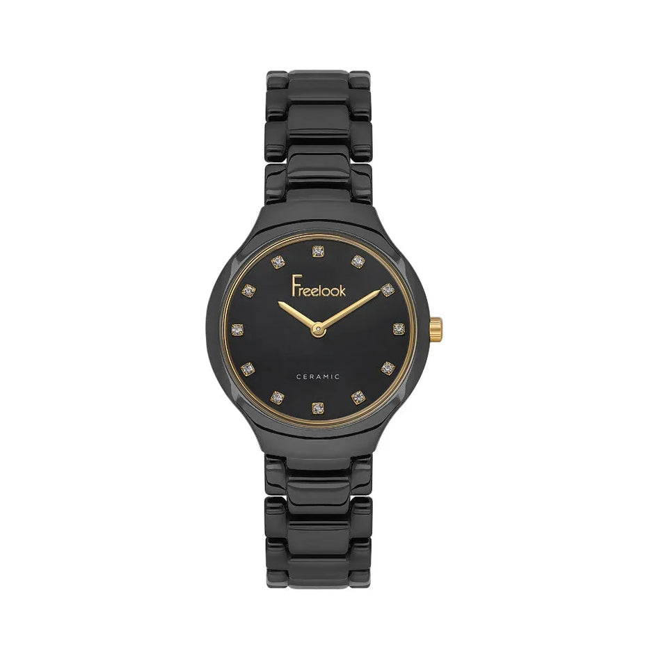 Freelook Charmant Black Ceramic Watch for Women FL.4.10018-4 - Daniel Klein Saudi Arabia