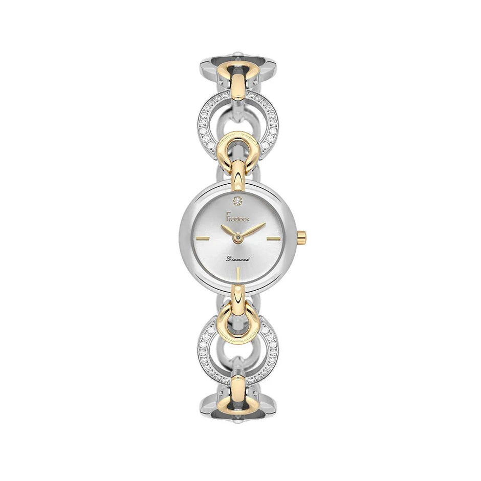 Freelook Lumiere Silver and Gold Stainless Steel Watch for Women FL.4.10020-1 - Daniel Klein Saudi Arabia