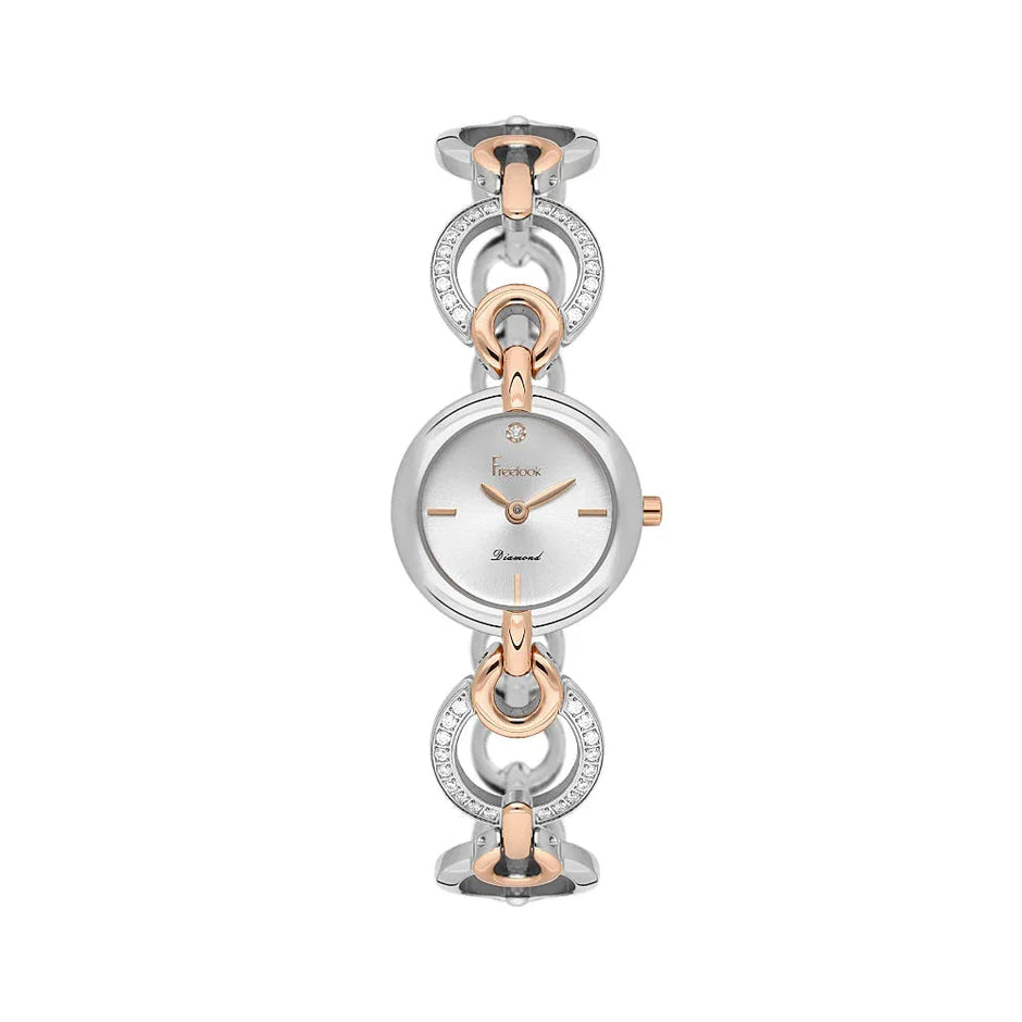 Freelook Lumiere Silver and Gold Stainless Steel Watch for Women FL.4.10020-5 - Daniel Klein Saudi Arabia