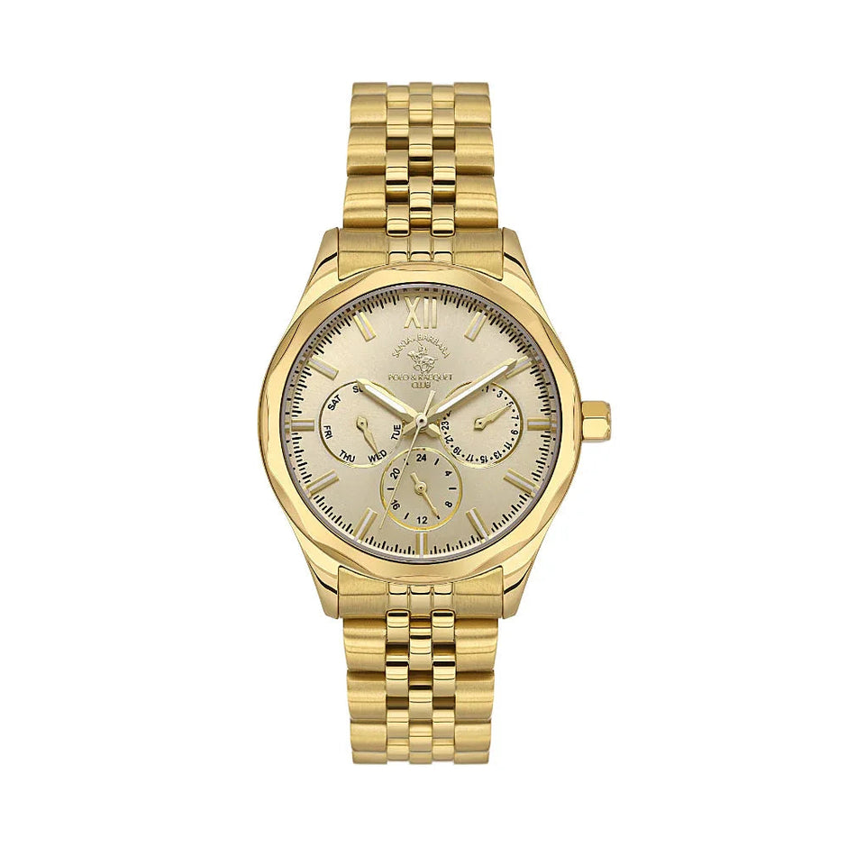 Santa Barbara Polo & Racquet Club Unique Gold Stainless Steel Watch for Women SB.1.10409-8 - Daniel Klein Saudi Arabia