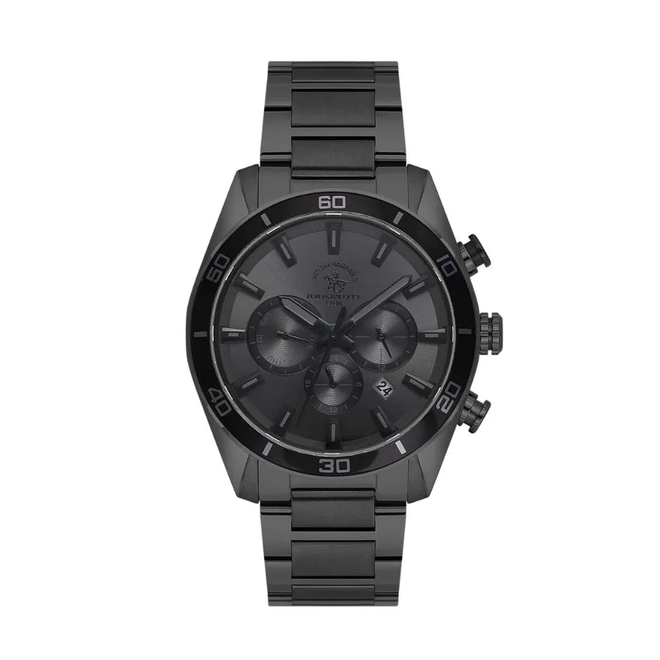 Santa Barbara Polo & Racquet Club Black Stainless Steel Watch for Men SB.1.10498-5 - Daniel Klein Saudi Arabia