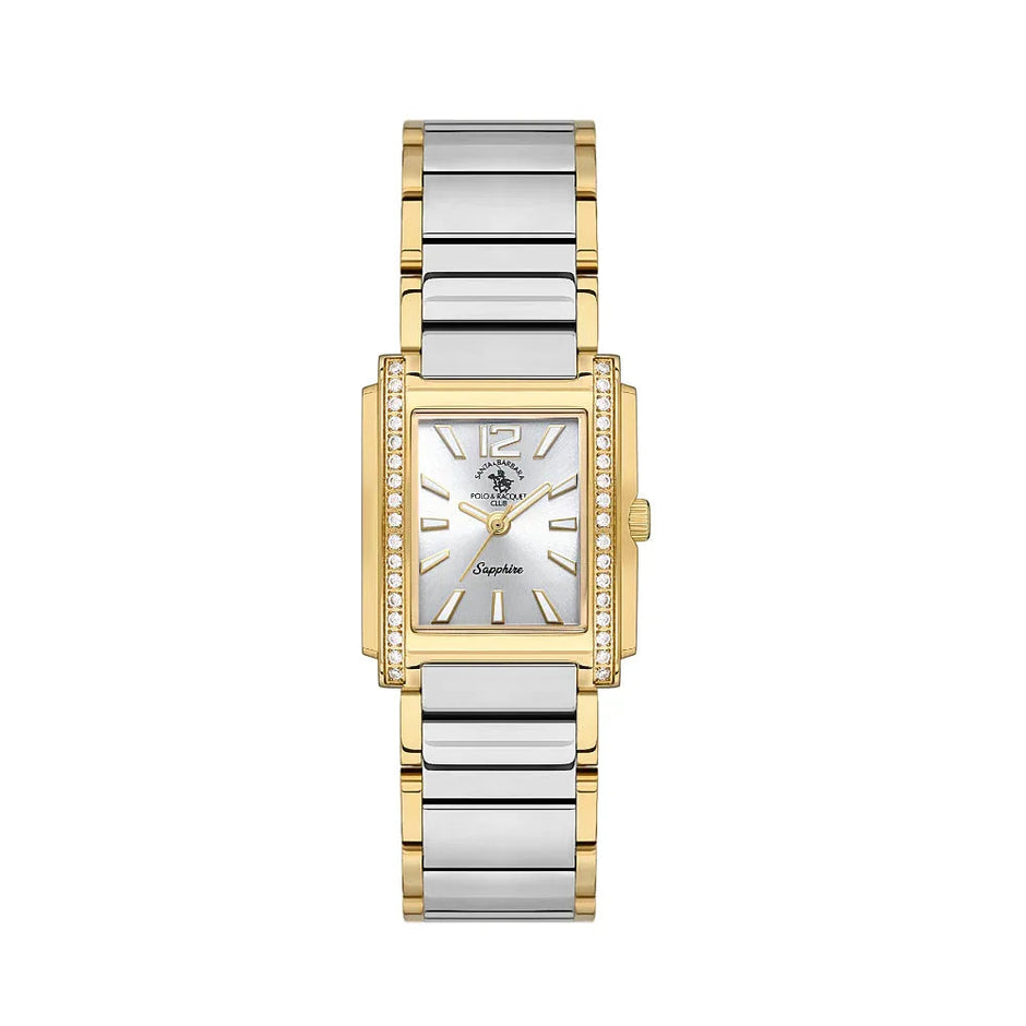 Santa Barbara Polo & Racquet Club Luxury Silver and Gold Stainless Steel Watch for Women SB.1.10547-3 - Daniel Klein Saudi Arabia