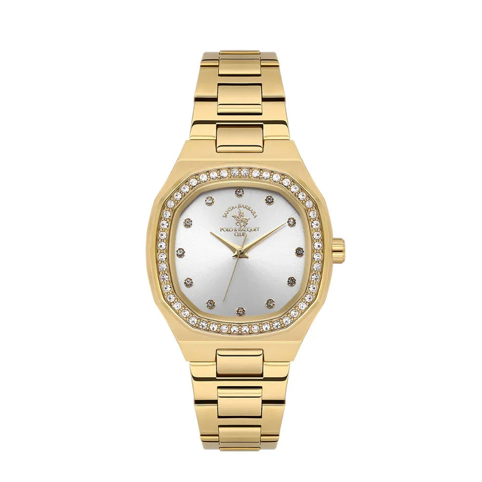 Santa Barbara Polo & Racquet Club Silver Stainless Steel Watch for Women SB.1.10625-3 - Daniel Klein Saudi Arabia
