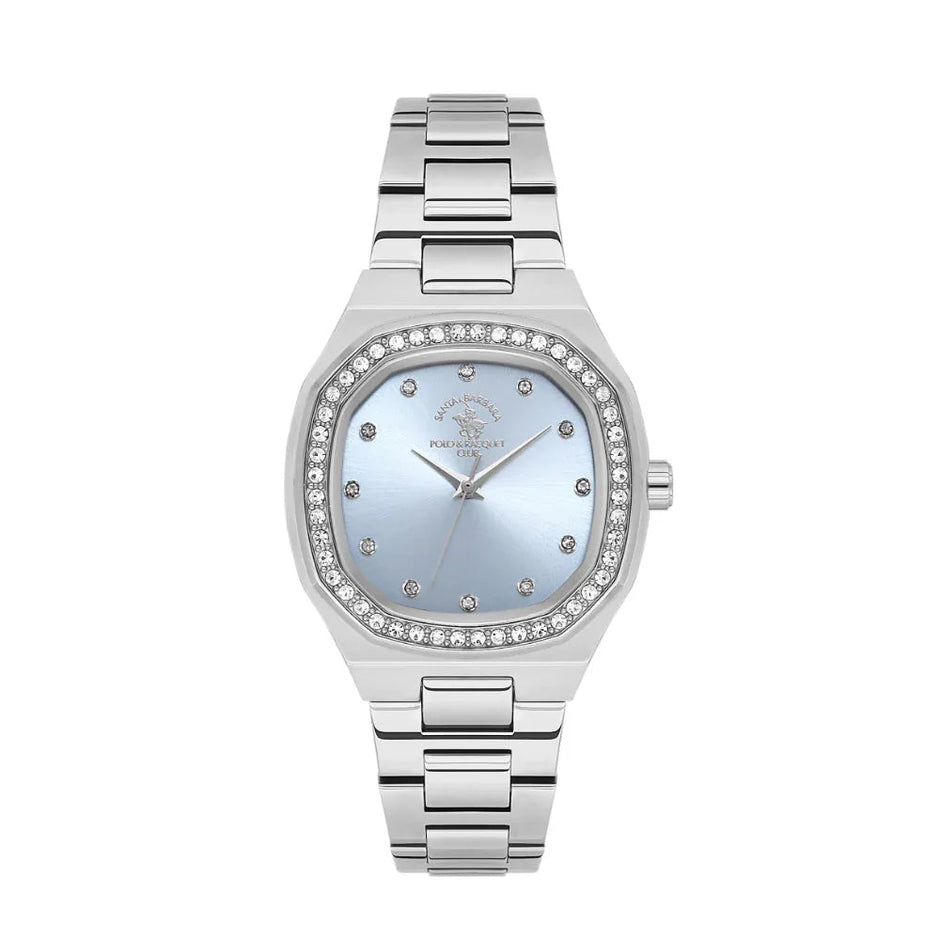 Santa Barbara Polo & Racquet Club Silver Stainless Steel Watch for Women SB.1.10625-7 - Daniel Klein Saudi Arabia