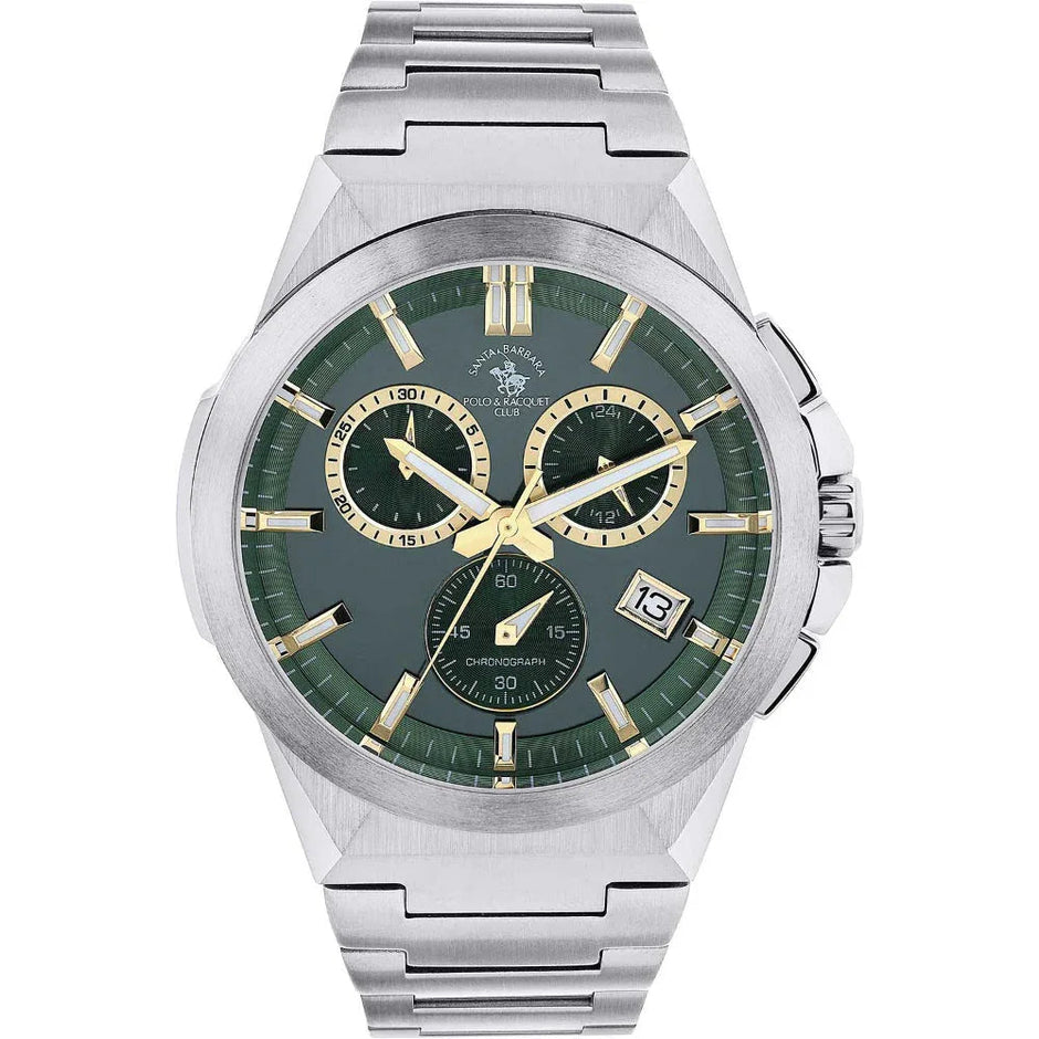 Santa Barbara Polo & Racquet Club Silver Stainless Steel Watch for Men SB.1.10633-6 - Daniel Klein Saudi Arabia