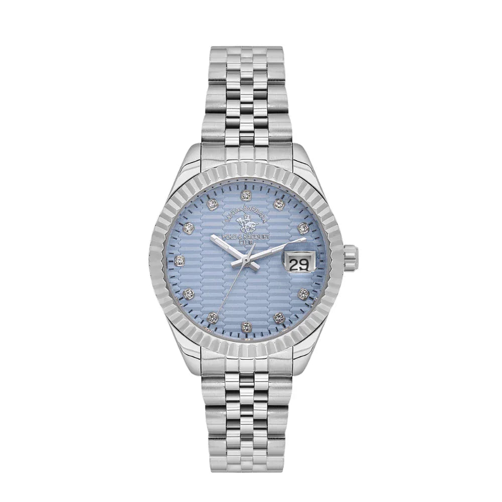 Santa Barbara Polo & Racquet Club Silver Stainless Steel Watch for Women SB.1.10643-1 - Daniel Klein Saudi Arabia