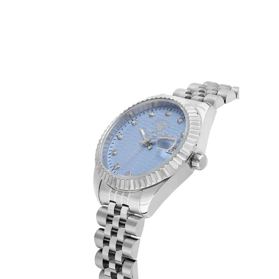Santa Barbara Polo & Racquet Club Silver Stainless Steel Watch for Women SB.1.10643-1 - Daniel Klein Saudi Arabia