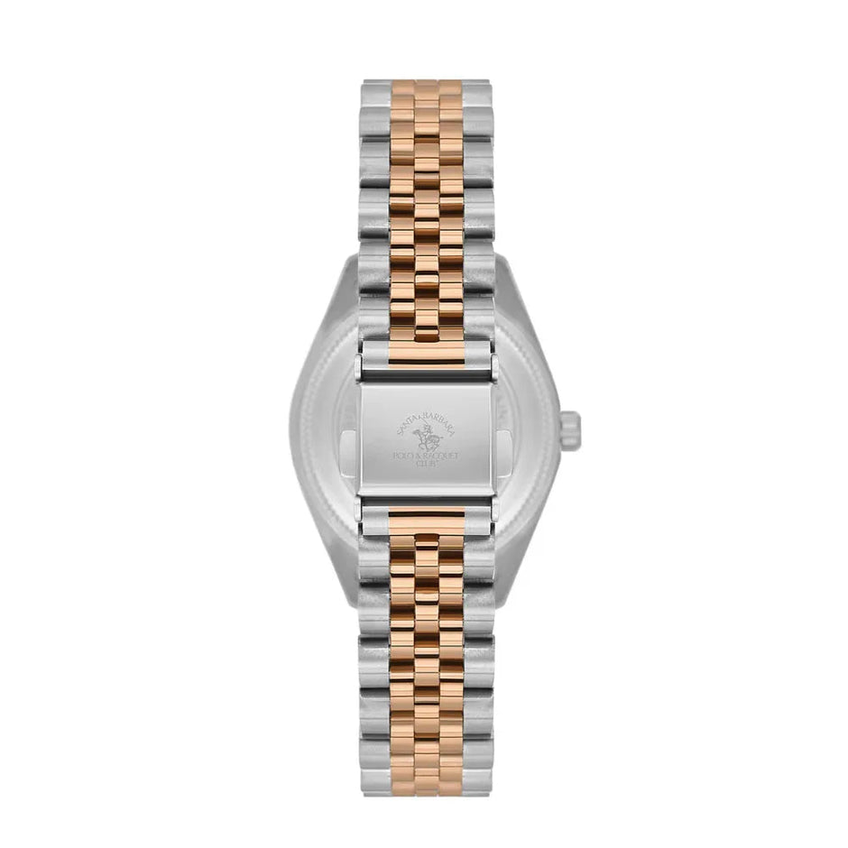 Santa Barbara Polo & Racquet Club Silver and Rose Gold Stainless Steel Watch for Women SB.1.10643-4 - Daniel Klein Saudi Arabia