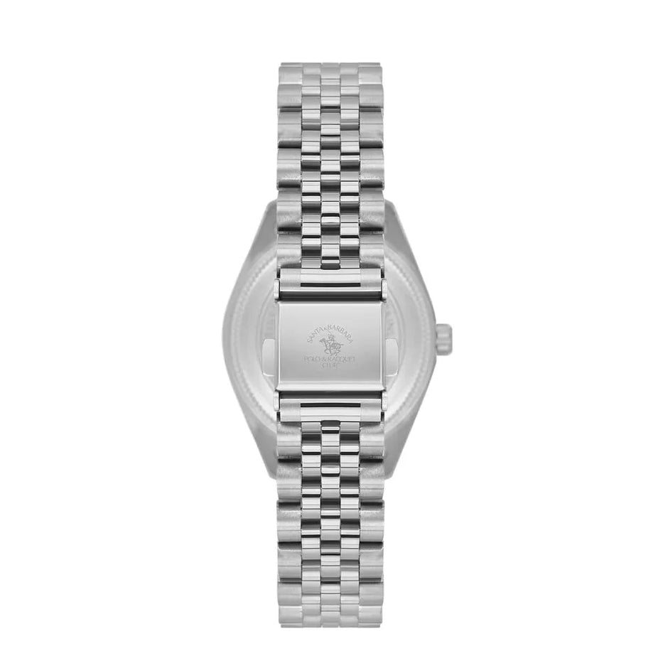 Santa Barbara Polo & Racquet Club Silver Stainless Steel Watch for Women SB.1.10643-5 - Daniel Klein Saudi Arabia