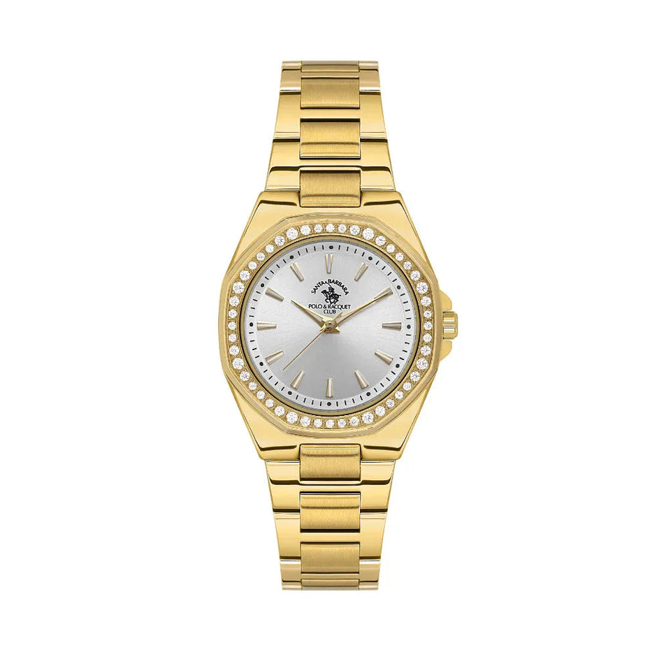 Santa Barbara Polo & Racquet Club Unique Gold Stainless Steel Watch for Women SB.1.10647-3 - Daniel Klein Saudi Arabia