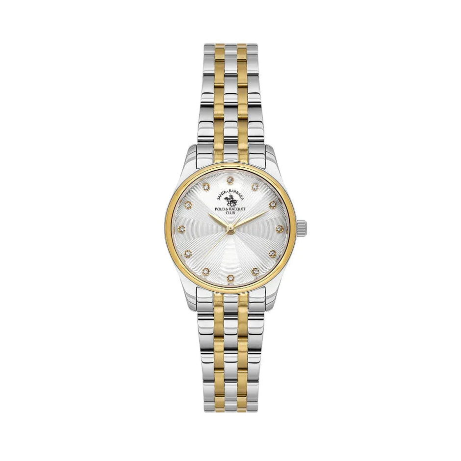 Santa Barbara Polo & Racquet Club Unique Silver and Gold Stainless Steel Watch for Women SB.1.10649-4 - Daniel Klein Saudi Arabia