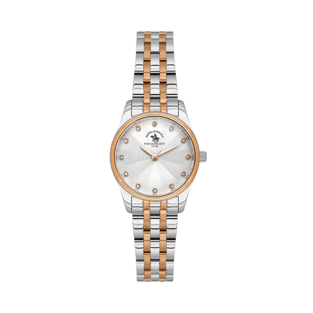 Santa Barbara Polo & Racquet Club Unique Silver and Rose Gold Stainless Steel Watch for Women SB.1.10649-6 - Daniel Klein Saudi Arabia