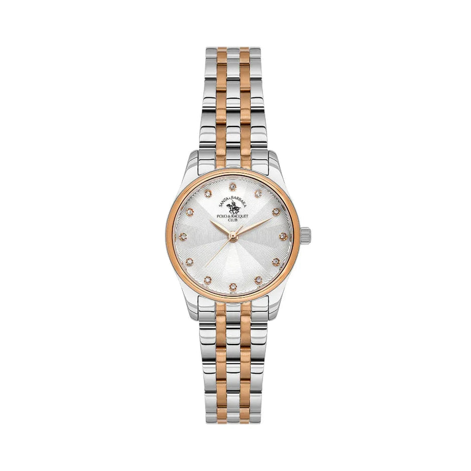 Santa Barbara Polo & Racquet Club Unique Silver and Rose Gold Stainless Steel Watch for Women SB.1.10649-6 - Daniel Klein Saudi Arabia