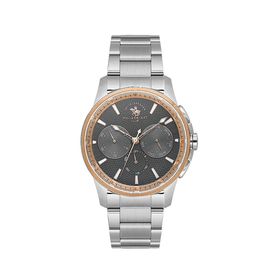Santa Barbara Polo & Racquet Club Legend Silver Stainless Steel Watch for Men SB.1.10651-6 - Daniel Klein Saudi Arabia