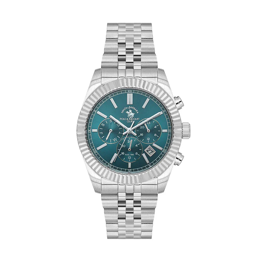 Santa Barbara Polo & Racquet Club Legend Silver Stainless Steel Watch for Men SB.1.10653-4 - Daniel Klein Saudi Arabia