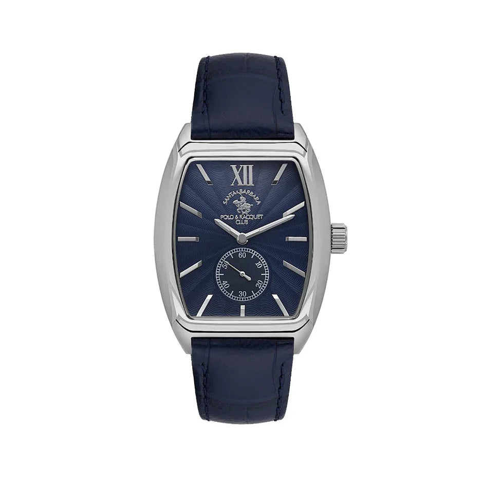 Santa Barbara Polo & Racquet Club Noble Dark Blue Genuine Leather Watch for Men SB.1.10662-3 - Daniel Klein Saudi Arabia