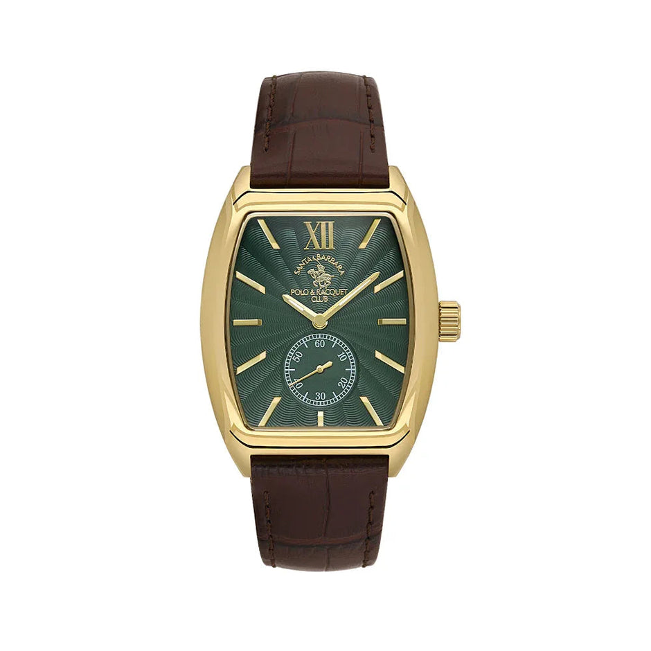 Santa Barbara Polo & Racquet Club Noble Dark Brown Genuine Leather Watch for Men SB.1.10662-4 - Daniel Klein Saudi Arabia