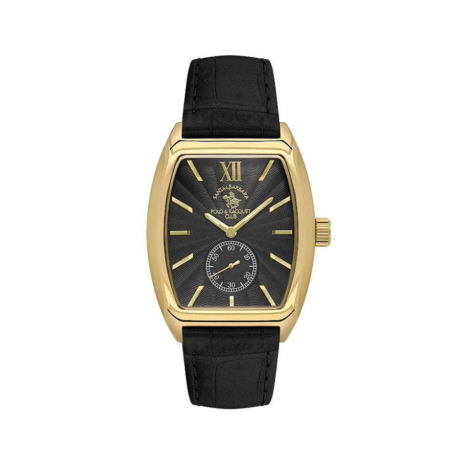 Santa Barbara Polo & Racquet Club Noble Black Genuine Leather Watch for Men SB.1.10662-5 - Daniel Klein Saudi Arabia
