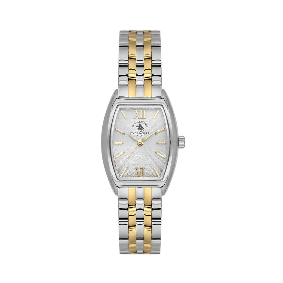 Santa Barbara Polo & Racquet Club Unique Silver and Gold Stainless Steel Watch for Women SB.1.10671-5 - Daniel Klein Saudi Arabia