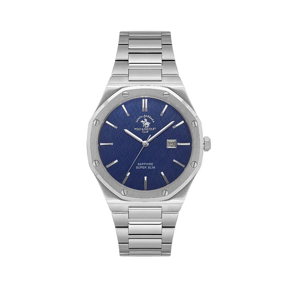 Santa Barbara Polo & Racquet Club Noble Silver Stainless Steel Watch for Men SB.1.10673-3 - Daniel Klein Saudi Arabia