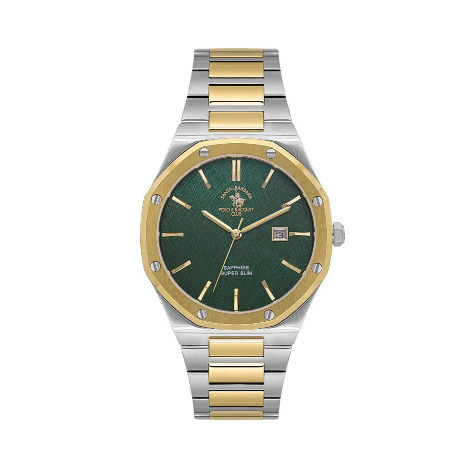 Santa Barbara Polo & Racquet Club Noble Silver and Gold Stainless Steel Watch for Men SB.1.10673-5 - Daniel Klein Saudi Arabia