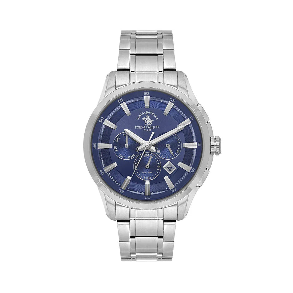 Santa Barbara Polo & Racquet Club Legend Silver Stainless Steel Watch for Men SB.1.10674-2 - Daniel Klein Saudi Arabia