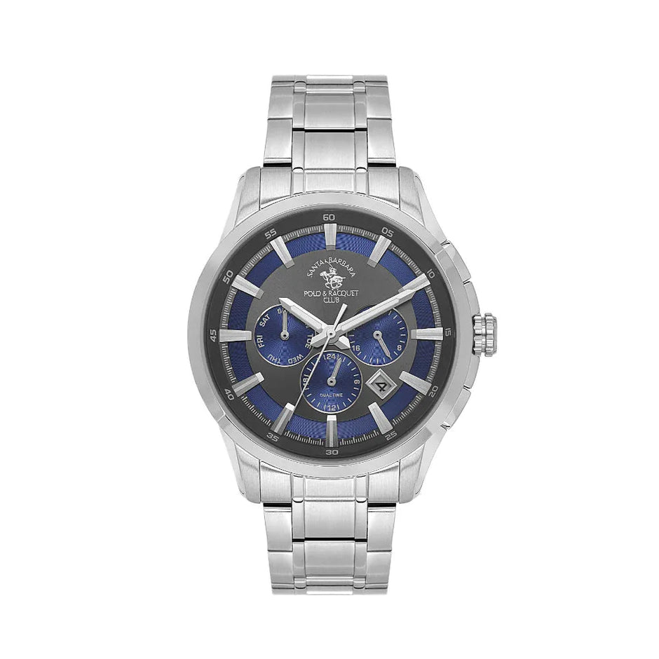 Santa Barbara Polo & Racquet Club Legend Silver Stainless Steel Watch for Men SB.1.10674-3 - Daniel Klein Saudi Arabia