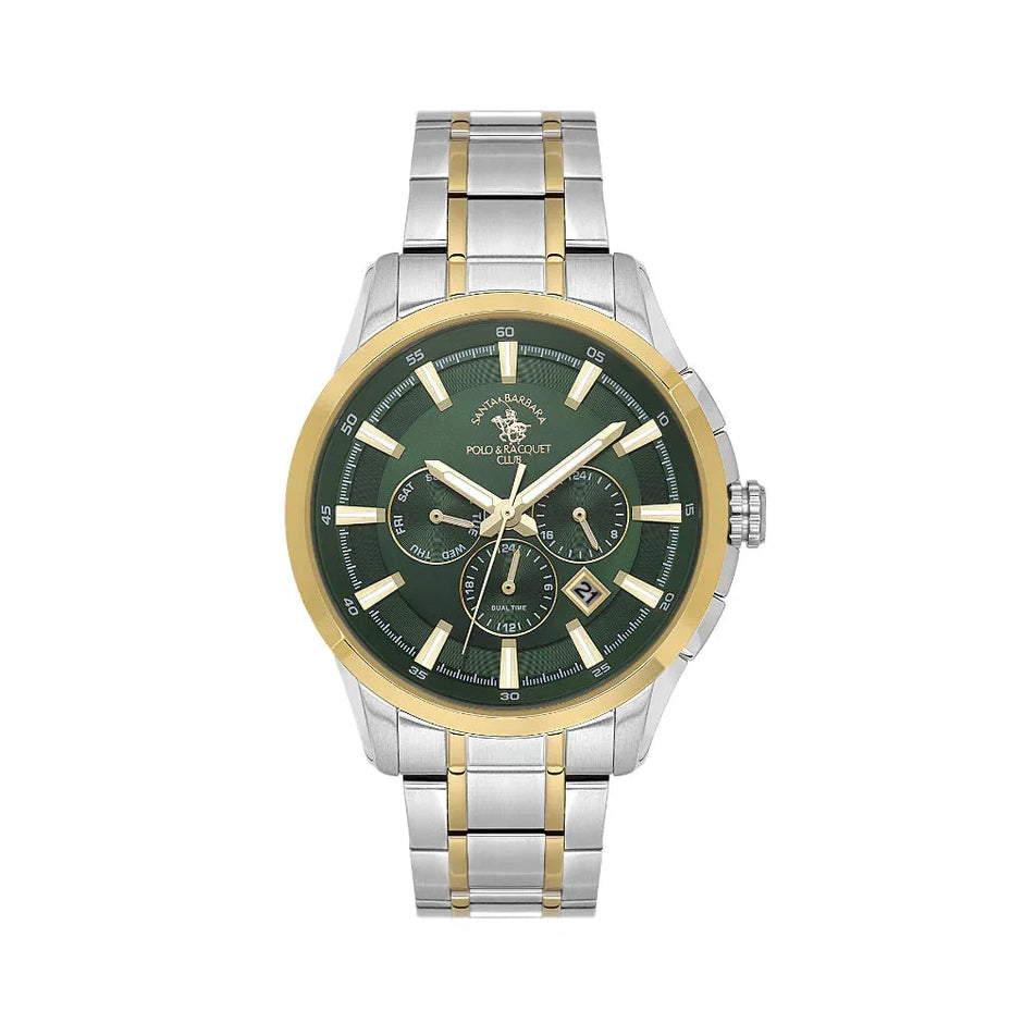Santa Barbara Polo & Racquet Club Legend Silver and Gold Stainless Steel Watch for Men SB.1.10674-4 - Daniel Klein Saudi Arabia