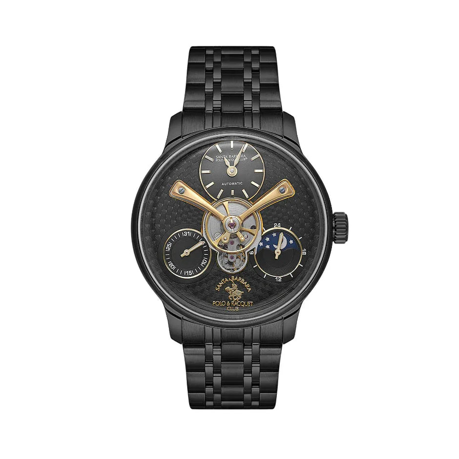 Santa Barbara Polo & Racquet Club Luxury Black Stainless Steel Watch for Men SB.1.10677-5 - Daniel Klein Saudi Arabia