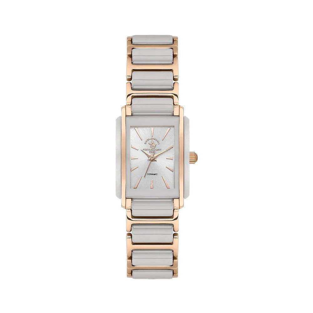 Santa Barbara Polo & Racquet Club Noble Gold and Rose Gold Steel and Ceramic Watch for Women SB.4.10030-5 - Daniel Klein Saudi Arabia