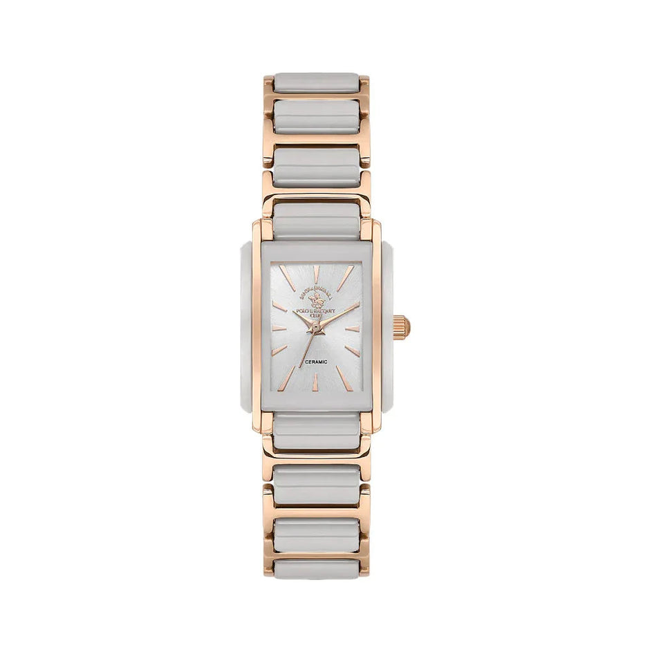 Santa Barbara Polo & Racquet Club Noble Gold and Rose Gold Steel and Ceramic Watch for Women SB.4.10030-5 - Daniel Klein Saudi Arabia