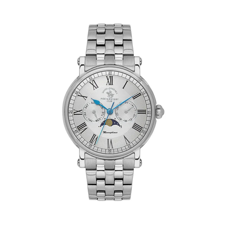 Santa Barbara Polo & Racquet Club Legend Silver Stainless Steel Watch for Men SB.4.10032-1 - Daniel Klein Saudi Arabia