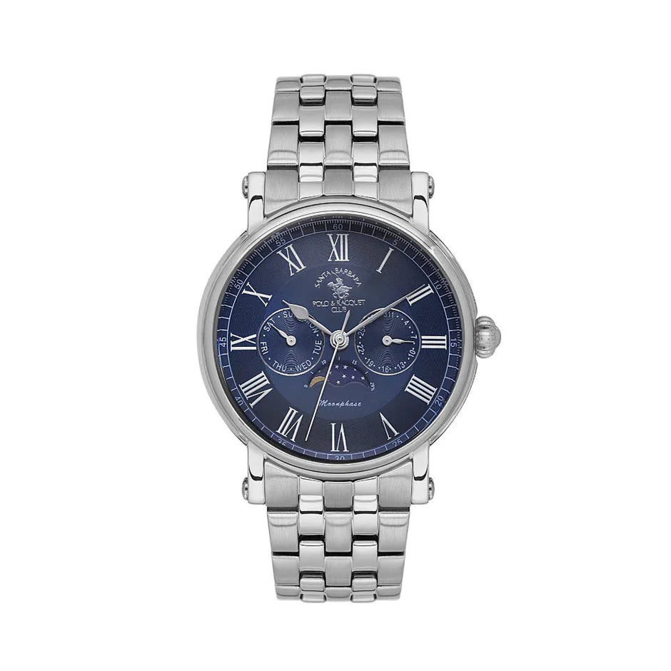 Santa Barbara Polo & Racquet Club Legend Silver Stainless Steel Watch for Men SB.4.10032-3 - Daniel Klein Saudi Arabia
