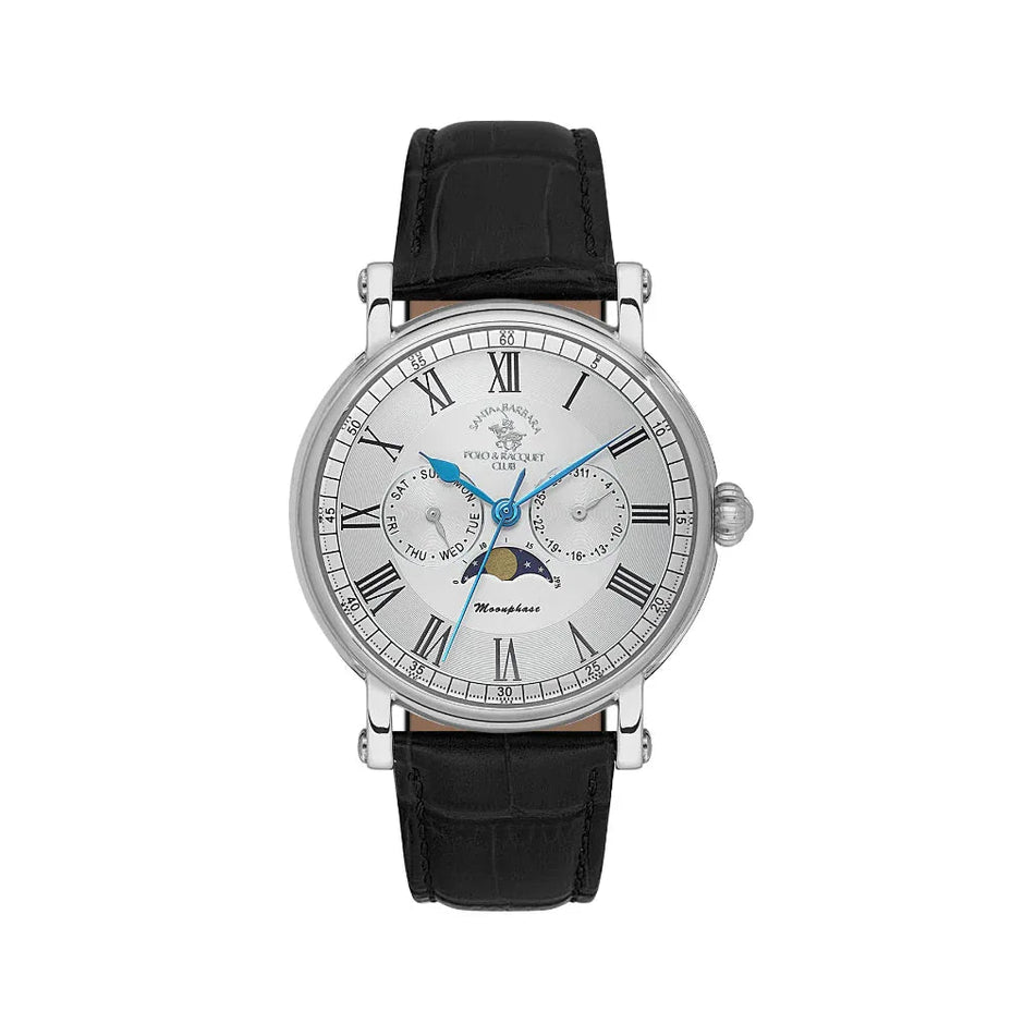 Santa Barbara Polo & Racquet Club Legend Black Leather Watch for Men SB.4.10033-1 - Daniel Klein Saudi Arabia