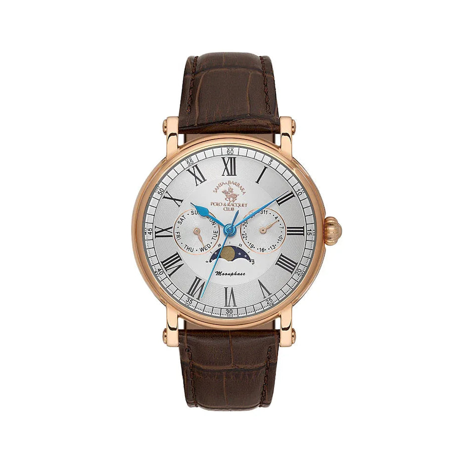 Santa Barbara Polo & Racquet Club Legend Brown Leather Watch for Men SB.4.10033-5 - Daniel Klein Saudi Arabia