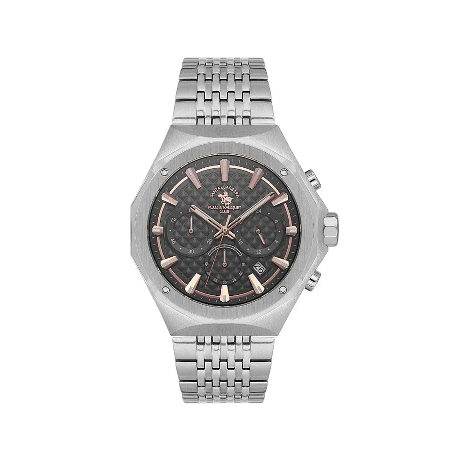 Santa Barbara Polo & Racquet Club Legend Silver Stainless Steel Watch for Men SB.5.10005-3 - Daniel Klein Saudi Arabia