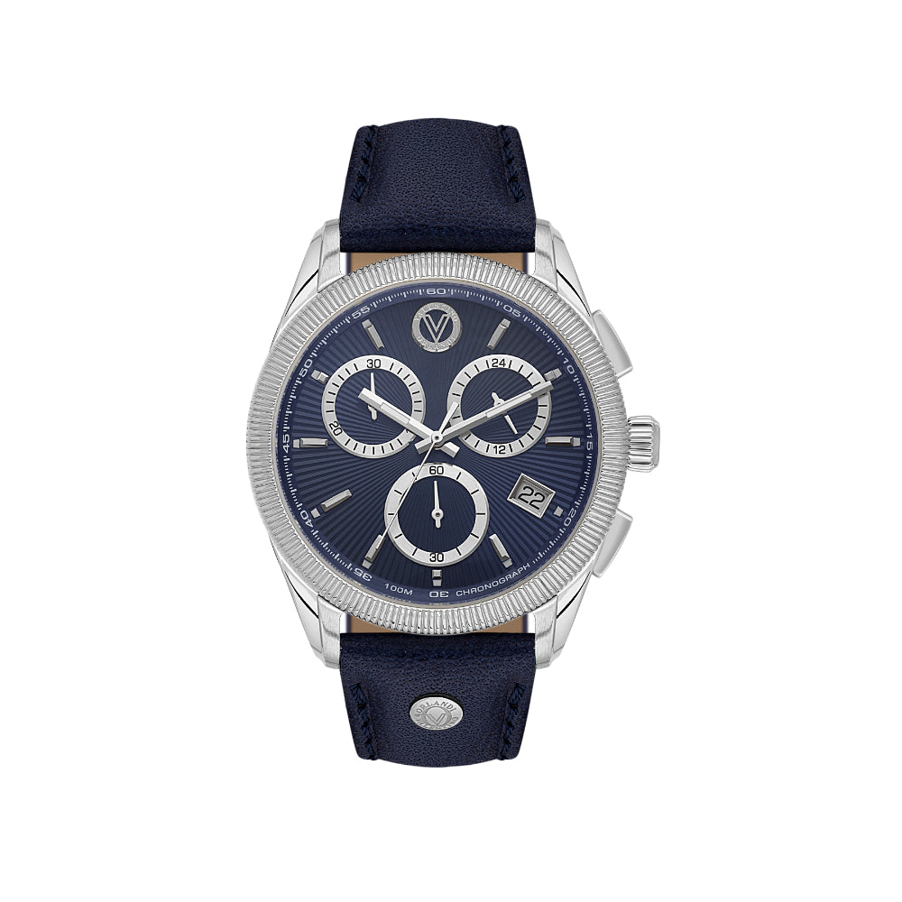 Valentino Orlandi Blue Leather Watch for Men VO.1.10029-2