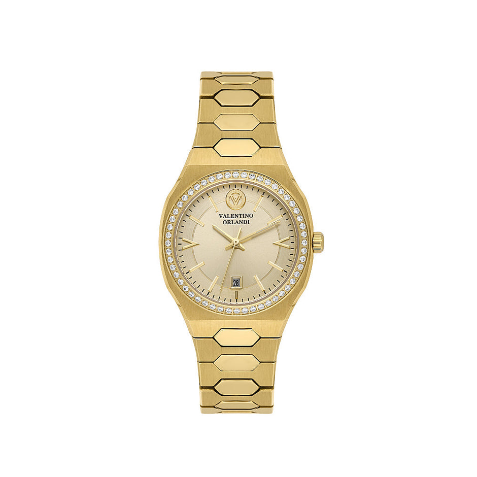 Valentino Orlandi Gold Stainless Steel Watch for Women VO.1.10035-3