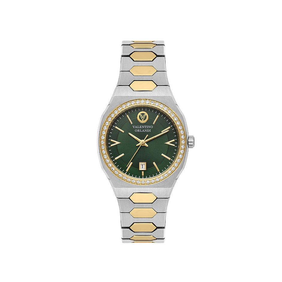 Valentino Orlandi Silver and Gold Stainless Steel Watch for Women VO.1.10035-5