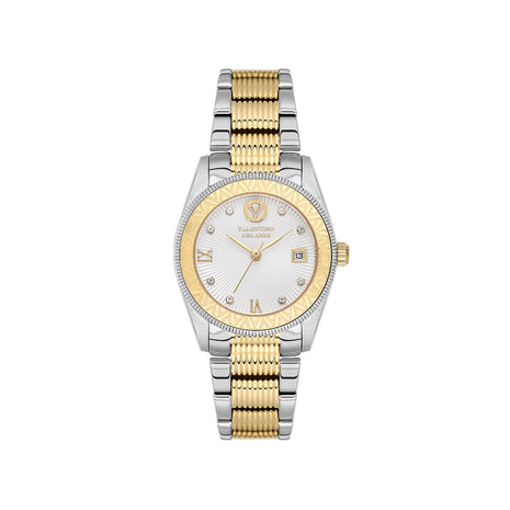 Valentino Orlandi Silver and Gold Stainless Steel Watch for Women VO.4.10008-3