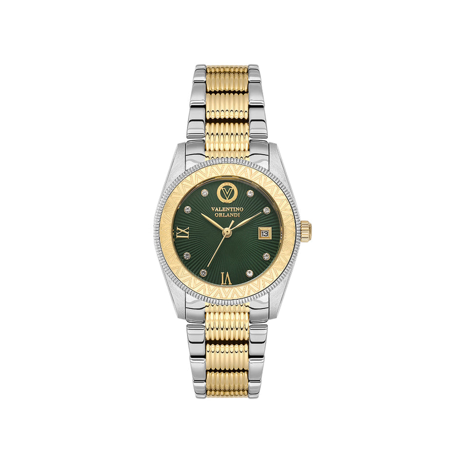 Valentino Orlandi Silver and Gold Stainless Steel Watch for Women VO.4.10008-5