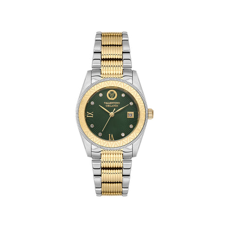 Valentino Orlandi Silver and Gold Stainless Steel Watch for Women VO.4.10008-5