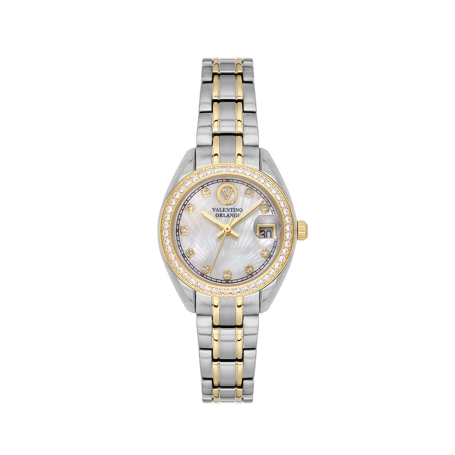 Valentino Orlandi Silver and Gold Stainless Steel Watch for Women VO.4.10011-3