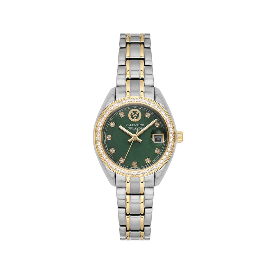 Valentino Orlandi Silver and Gold Stainless Steel Watch for Women VO.4.10011-4